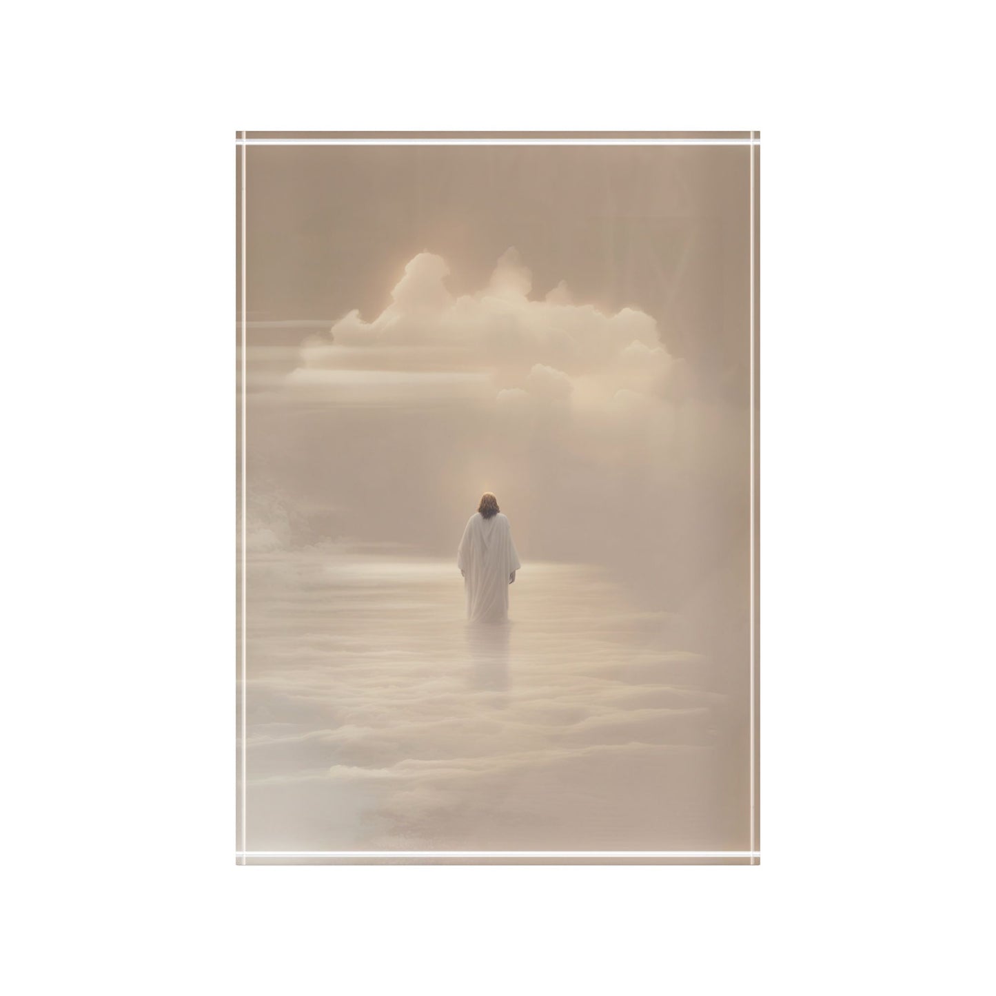 Jesus on clouds - Photo Block