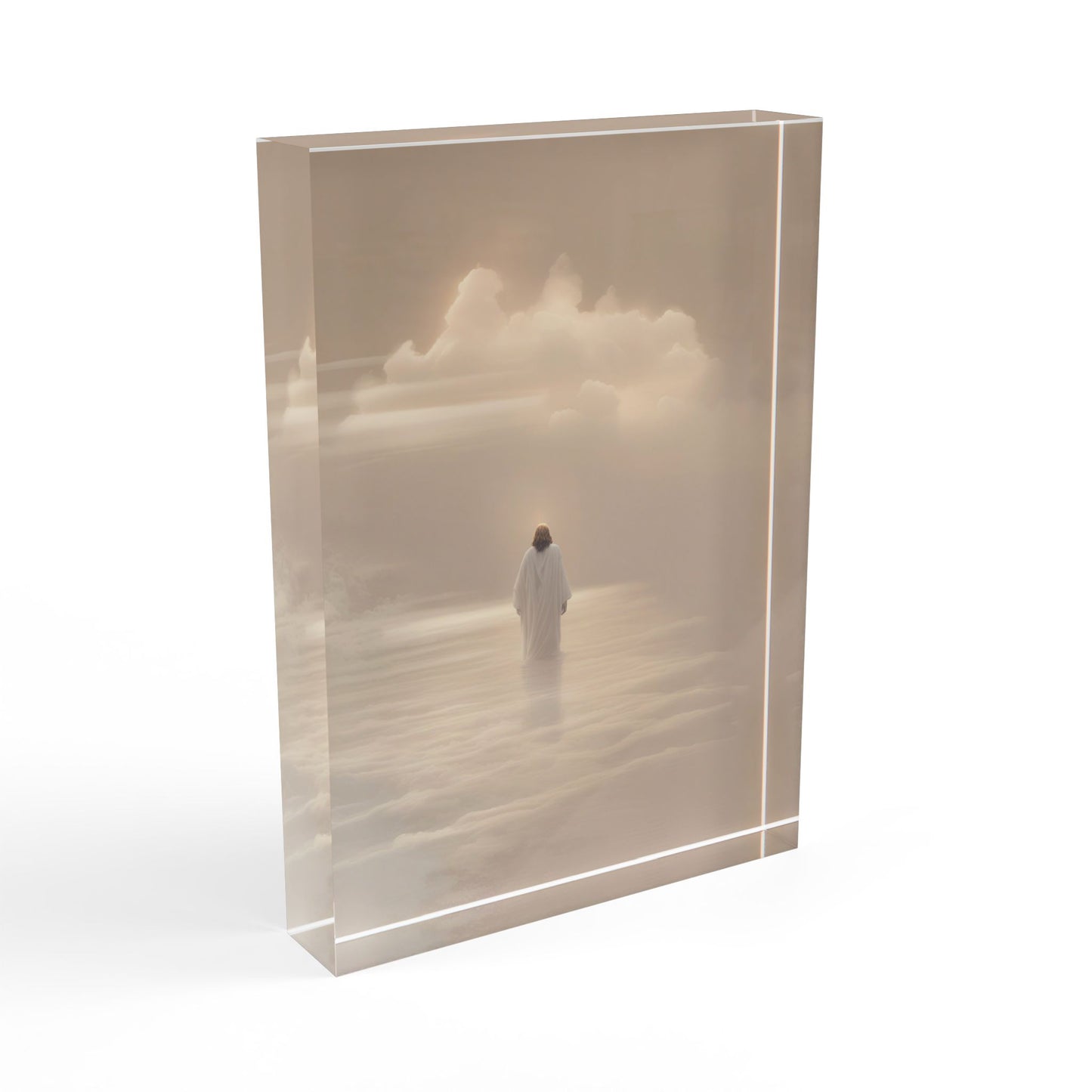 Jesus on clouds - Photo Block