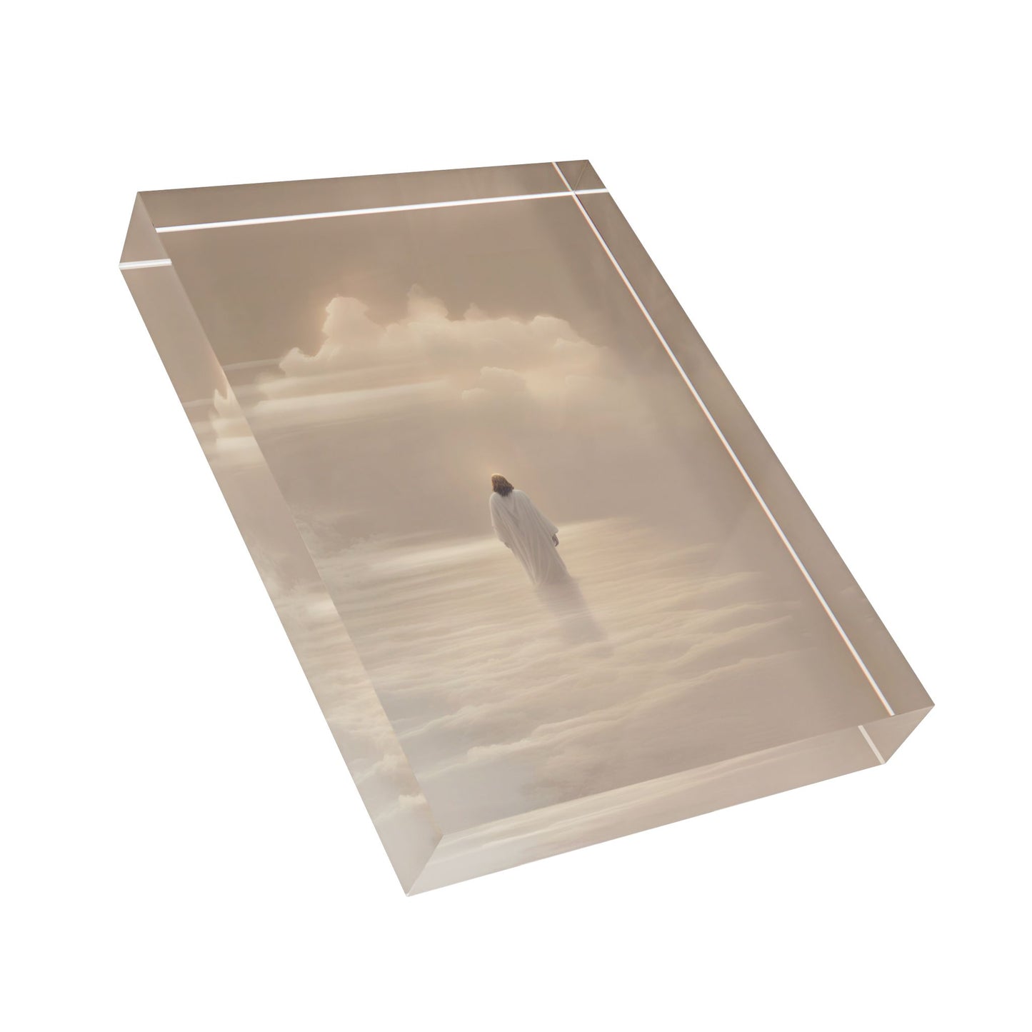 Jesus on clouds - Photo Block